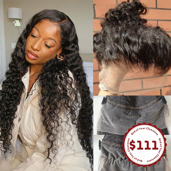 CLEARANCE 360 Lace Invisible Strap 250% Human Hair Lace Wig Loose Wave