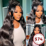 CLEARANCE 4X4/13x4 Transparent Lace Wig 250% Human Hair Wig Body Wave