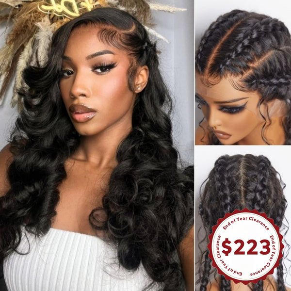 CLEARANCE HD Skin Melt Whole Lace Cap Full Lace Body Wave Human Hair Lace Wig