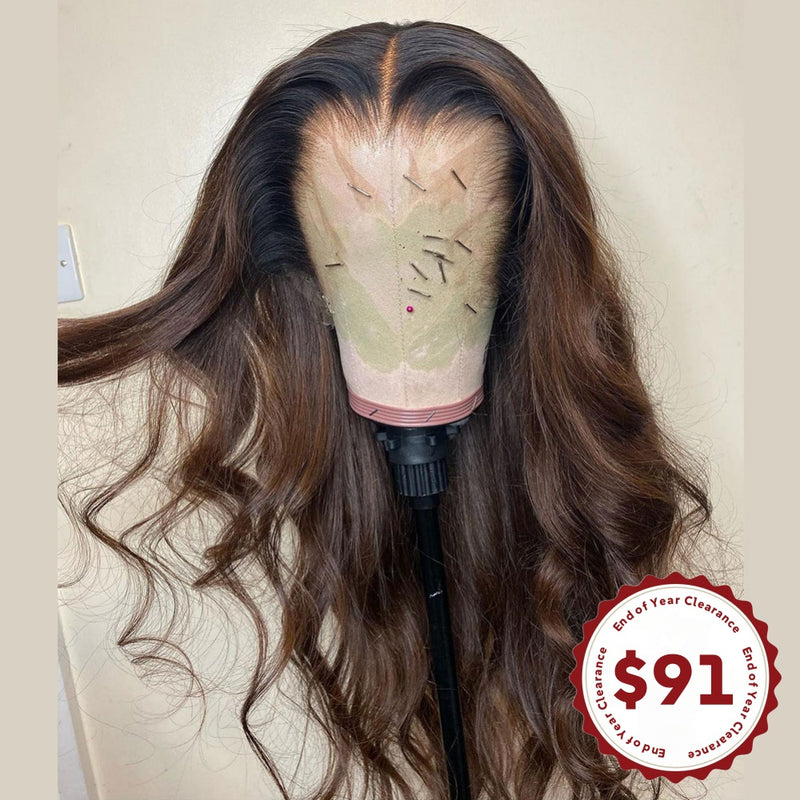 CLEARANCE Deja | Mocha Brown Pre-Plucked Human Hair Lace Front Wig