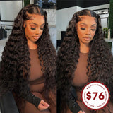 CLEARANCE 4X4/13x4 Transparent Lace Wig 250% Human Hair Wig Loose Wave