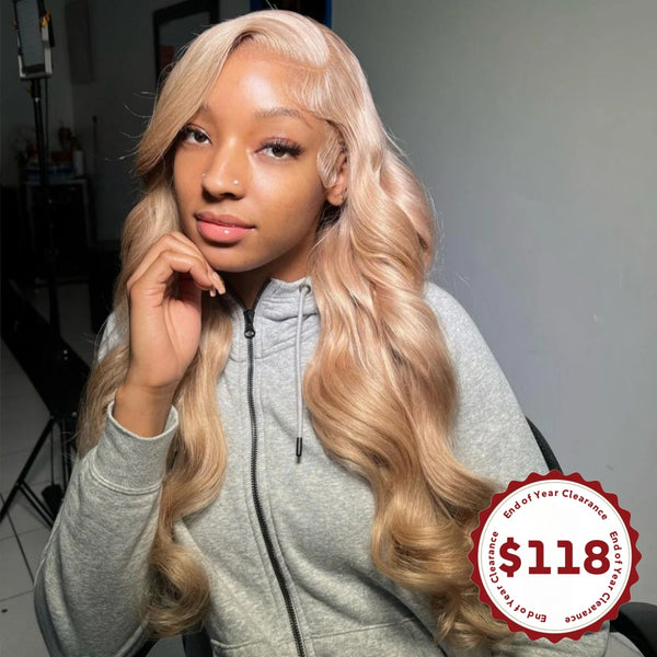 CLEARANCE Samantha | Ash Blonde 13x6 Preplucked Human Hair Lace Front Wig