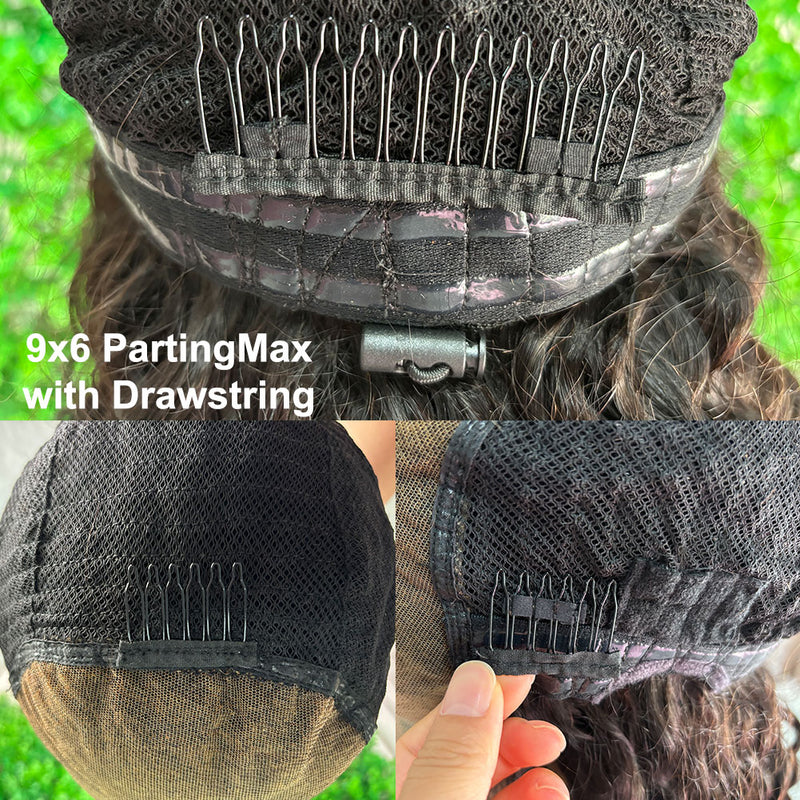 Upgraded Drawstring Dome Cap 3D Fitted Pre-Cut Lace Closure Wig Deep Wave