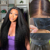 Upgraded Drawstring Dome Cap 3D Fitted Pre-Cut Lace Closure Wig Kinky