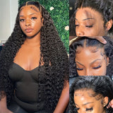 CLEARANCE 360 Lace Invisible Strap 250% Human Hair Lace Wig Curly