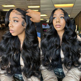 {50% Off} HD Lace 13x4 Skin Melt Lace 30" Full Frontal Body Wave Human Hair Wig