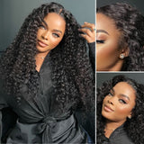 Whole Lace Cap Transparent Lace Preplucked Human Hair Full Lace Wig | Curly