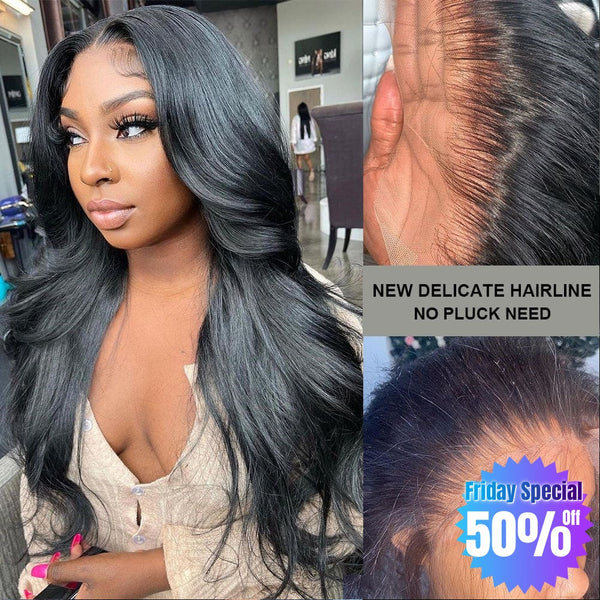 【Friday Special 50% Off】Boutique Skin Melt Lace + Delicate Hairline Frontal Wig Body Wave