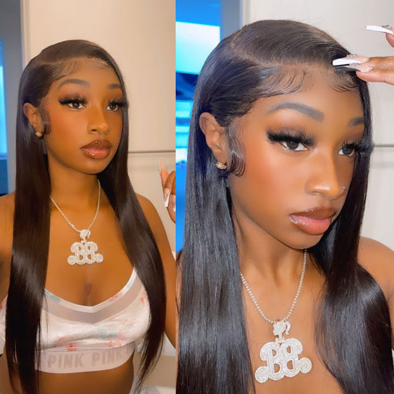 {30"=$199} 13x4|13x6 Long Human Hair Straight Lace Front Wigs