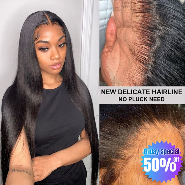 【Friday Special 50% Off】Boutique Skin Melt Lace + Delicate Hairline Frontal Wig Silky Straight