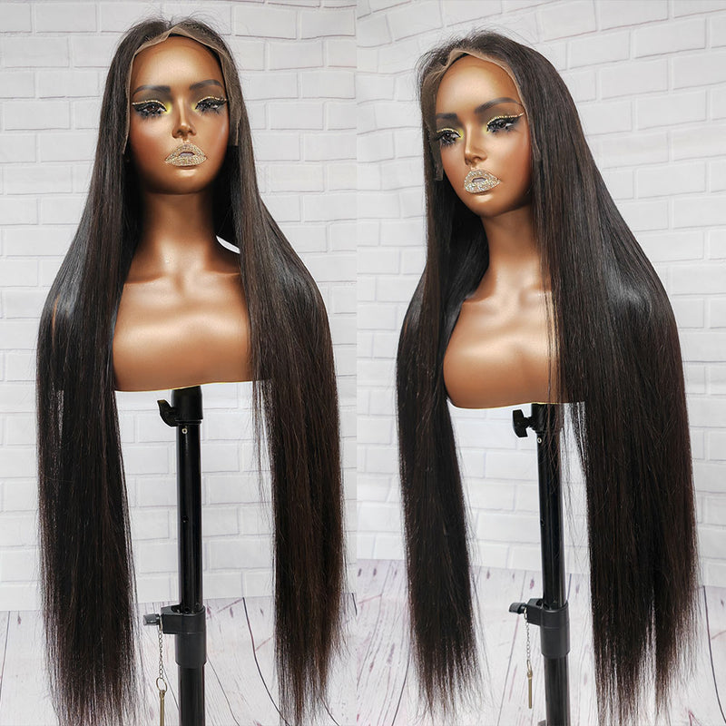 13x4 3D FULL FRONTAL Skin Melt Lace Preplucked Human Hair Lace Front Wig | Straight