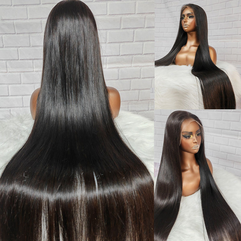 13x4 3D FULL FRONTAL Skin Melt Lace Preplucked Human Hair Lace Front Wig | Straight