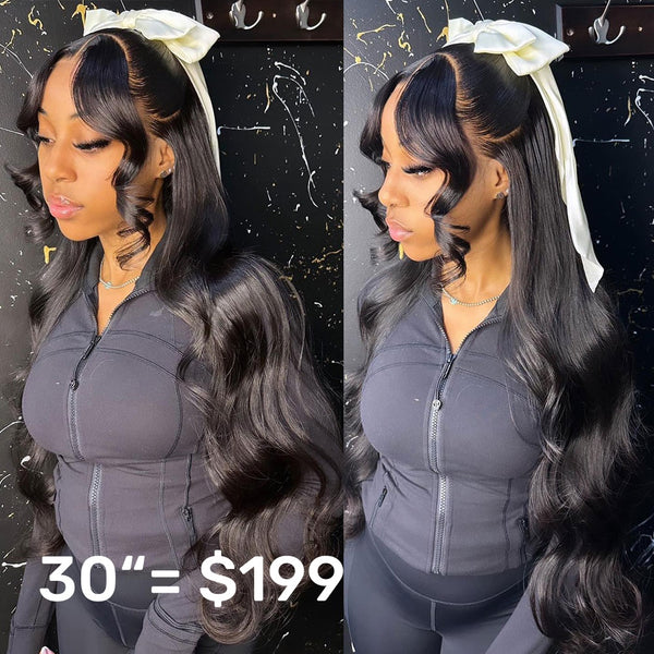 {30"=$199} 13x4|13x6 Long Human Hair Body Wave Lace Front Wigs