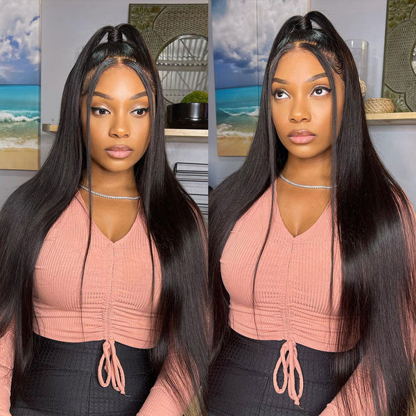 {30"=$199} 13x4|13x6 Long Human Hair Straight Lace Front Wigs