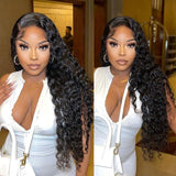 Flash Sale 360 Lace Invisible Strap 250% Human Hair Lace Wig Loose Wave
