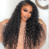 Upgraded Drawstring Dome Cap 3D Fitted Pre-Cut Lace Closure Wig Deep Wave