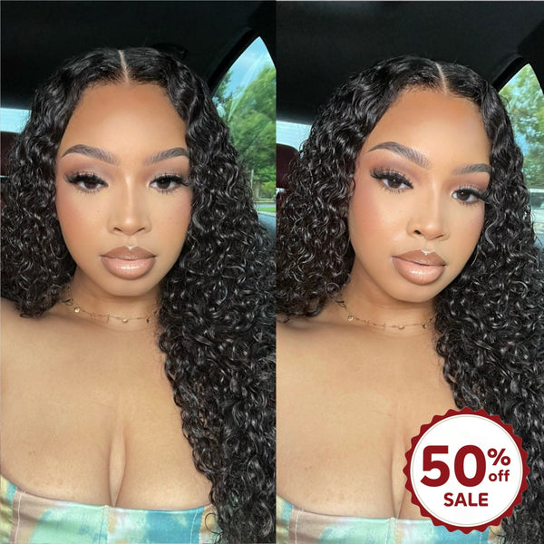 {50% Off} HD Lace 13x4 Skin Melt Lace Full Frontal Curly Human Hair Wig