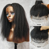 Skin Melt 360 Lace 4C Edge Invisible Adjustable Strap Human Hair Frontal Wig | Kinky