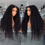 5x5 Closure Wigs Deep Wave Skin Melt Swiss Lace Wig