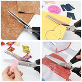 Sewing Pinking Shears for Fabric Cutting Zig Zag Scissors for lace wig