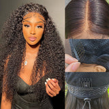 Upgraded Drawstring Dome Cap 3D Fitted Pre-Cut Lace Closure Wig Curly