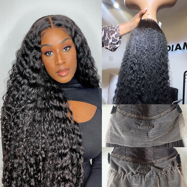 Flash Sale 360 Lace Invisible Strap 250% Human Hair Lace Wig Burmese Curls
