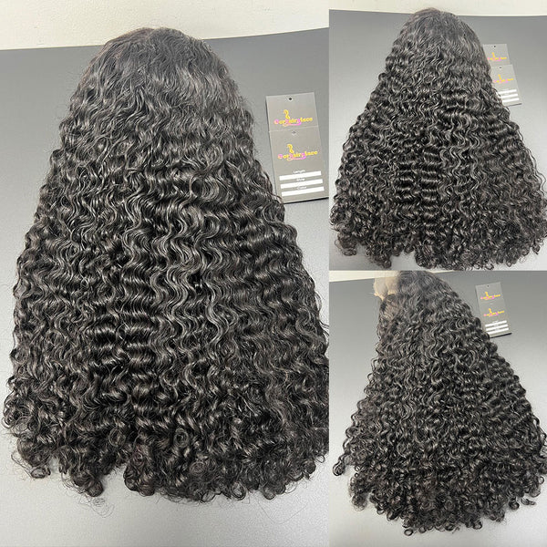 Flash Sale 360 Lace Invisible Strap 250% Human Hair Lace Wig Burmese Curls