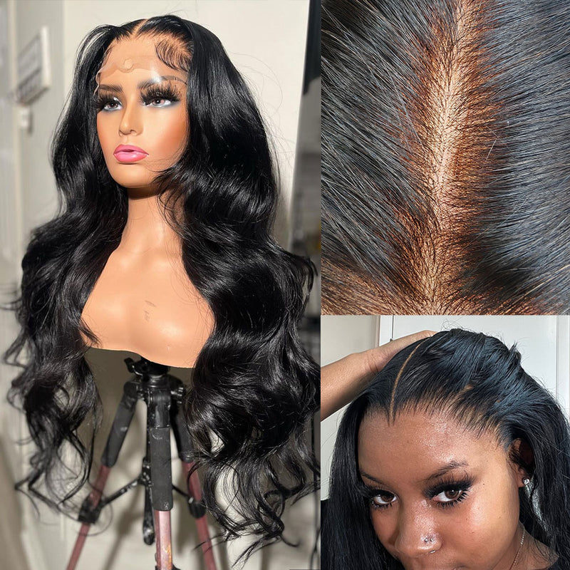 13x4 Knot-Free FULL FRONTAL HD Skin Melt Lace Preplucked Human Hair Lace Wig | Body Wave