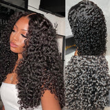 Whole Lace Cap Transparent Lace Preplucked Human Hair Full Lace Wig | Deep Curly