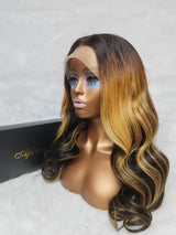 {50% Off} Ombre Highlight 360 Lace Honey Blonde 180% Body Wave Human Hiar Wig