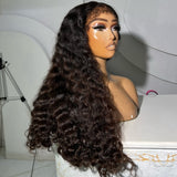 KNOT-FREE - 13x6 Skin Melt Lace Preplucked Human Hair Frontal Wig | Ombre Loose Wave