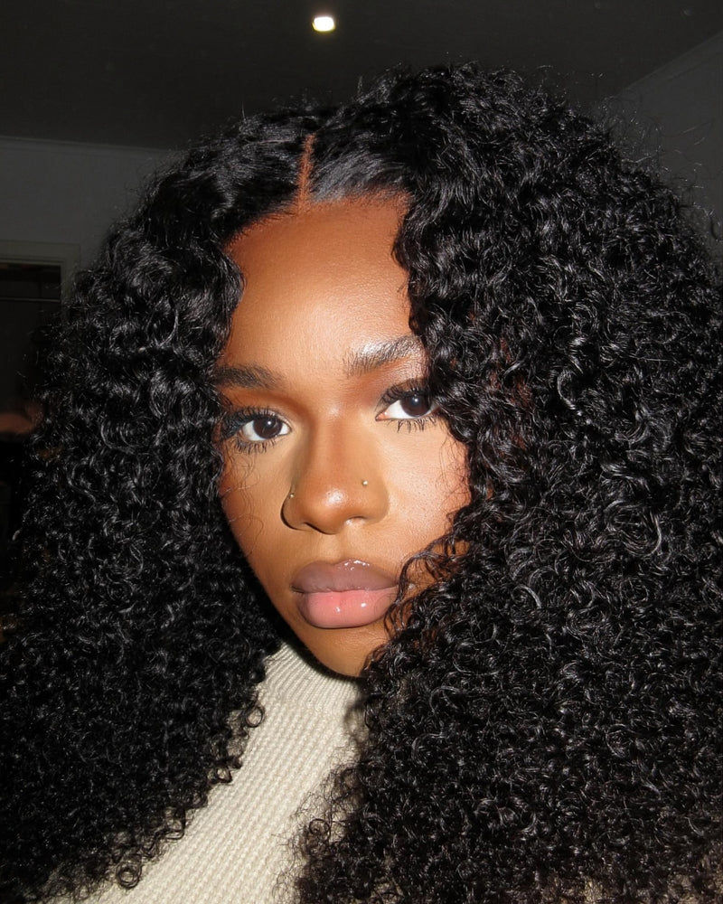 Viona | 5x5 Closure Preplucked Virgin Human Hair Lace Wig | Kinky Curly