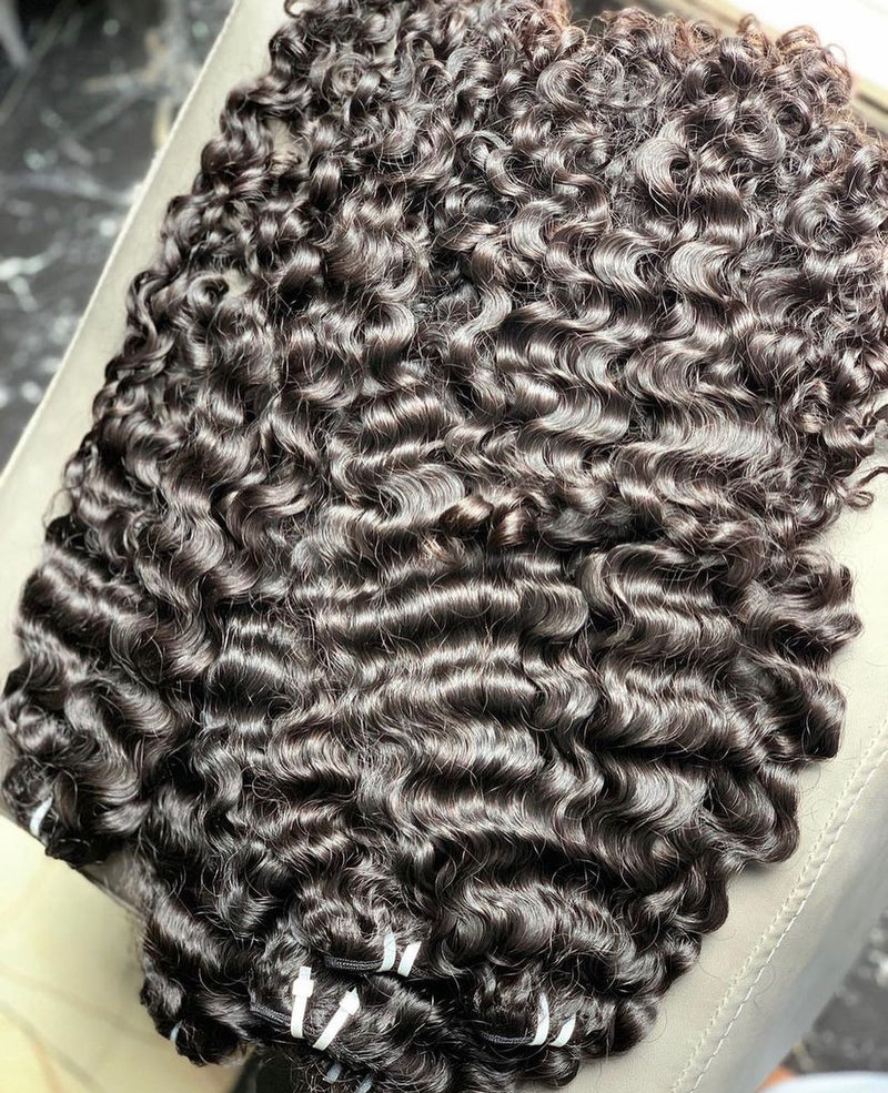 High Quality Human Hair Bundles Weave Hair Extension Burmese Curls