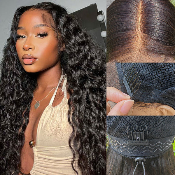 Upgraded Drawstring Dome Cap 3D Fitted Pre-Cut Lace Closure Wig Loose Wave