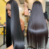 Vietnamese Bone Straight 5x5 HD Skin Melt Lace Closure 250% Density Lace Wig