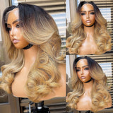 Chic Ombre Blonde 13x4 | 13x6 Human Hair Lace Front Wig