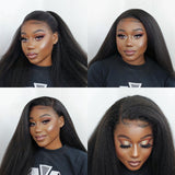 Whole Lace Cap Transparent Lace Preplucked Human Hair Full Lace Wig | Kinky