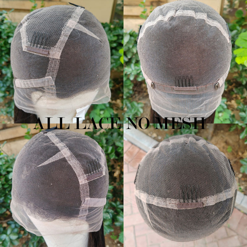 Whole Lace Cap Transparent Lace Preplucked Human Hair Full Lace Wig | Body Wave