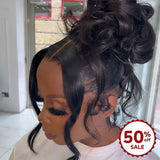 {50% Off} 360 Lace Preplucked Human Hair Body Wave Wig