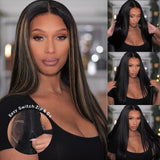 Marie's Zip-Go Replaceable Lace Wig 13x6 Frontal & 5x5 Closure Highlight Widow's Peak Skin Melt Lace Wig