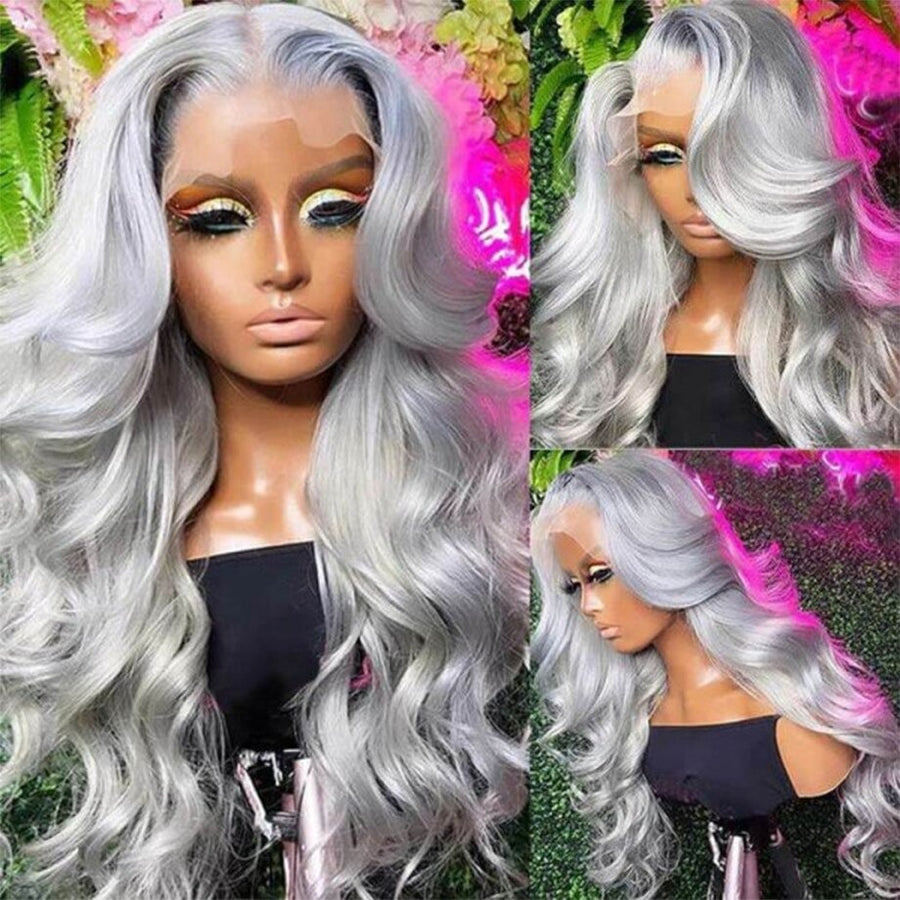 Silver rainbow dream h.d lace front popular wig